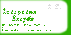 krisztina baczko business card